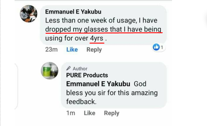 purxcel eye product testimony on facebook