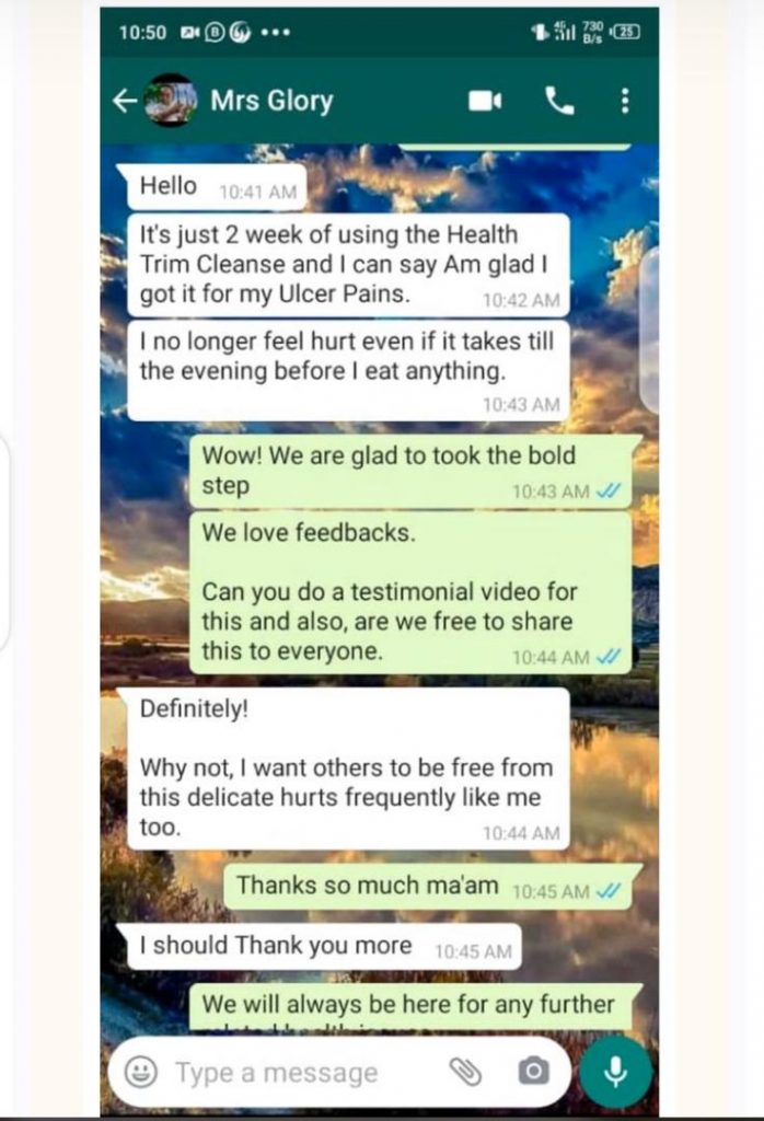 ulcer testimonies on whatsapp