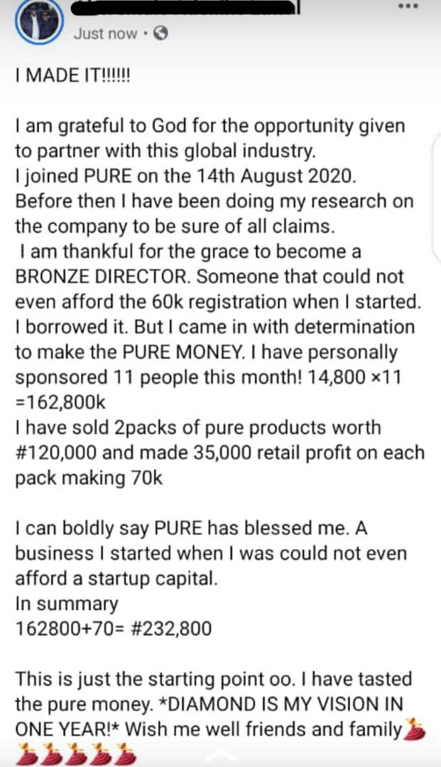 pure live testimony from an IBO